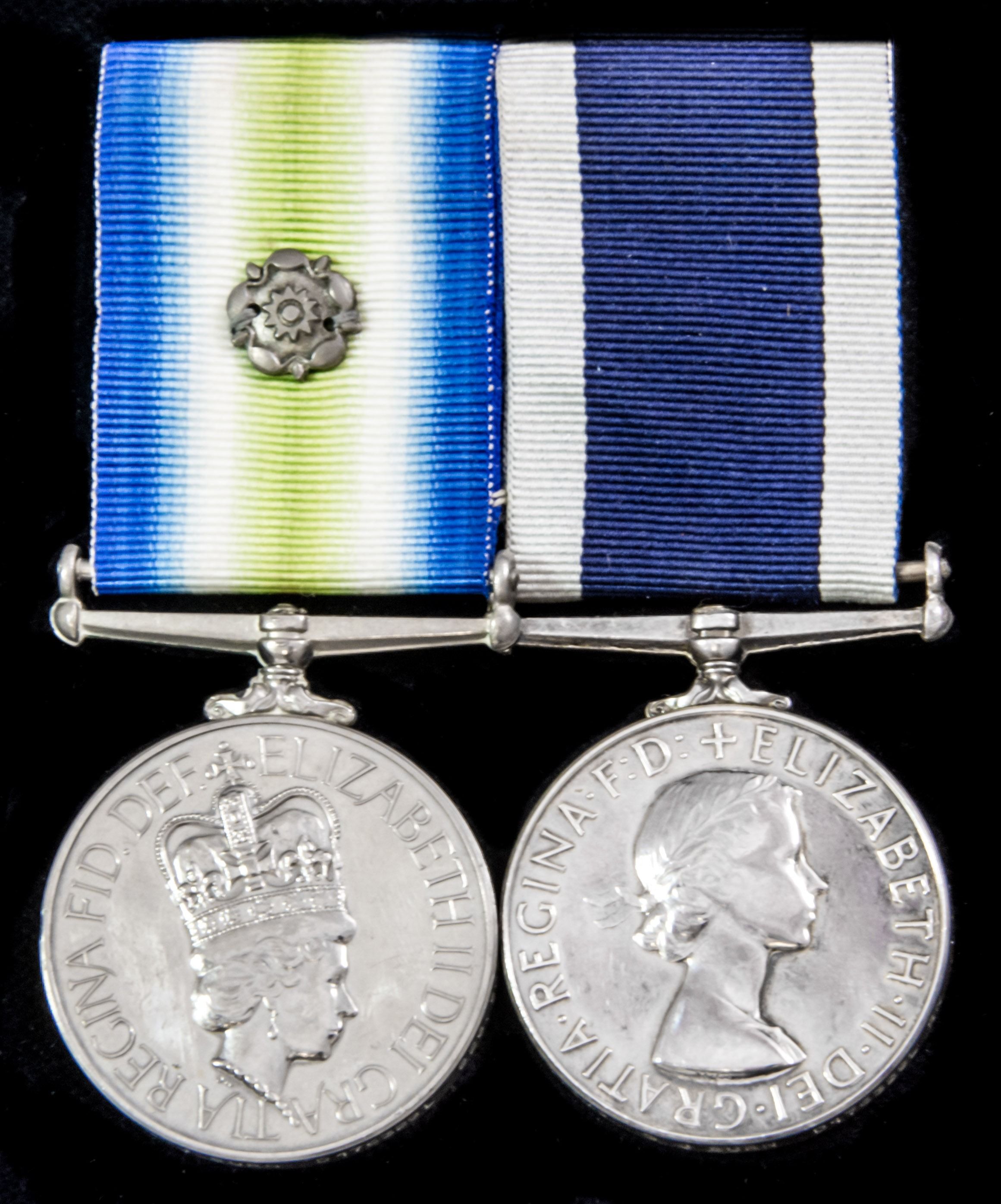 A Falklands War and Royal Navy Long Service and Good Conduct Medal pair awarded to Air Engineerin...