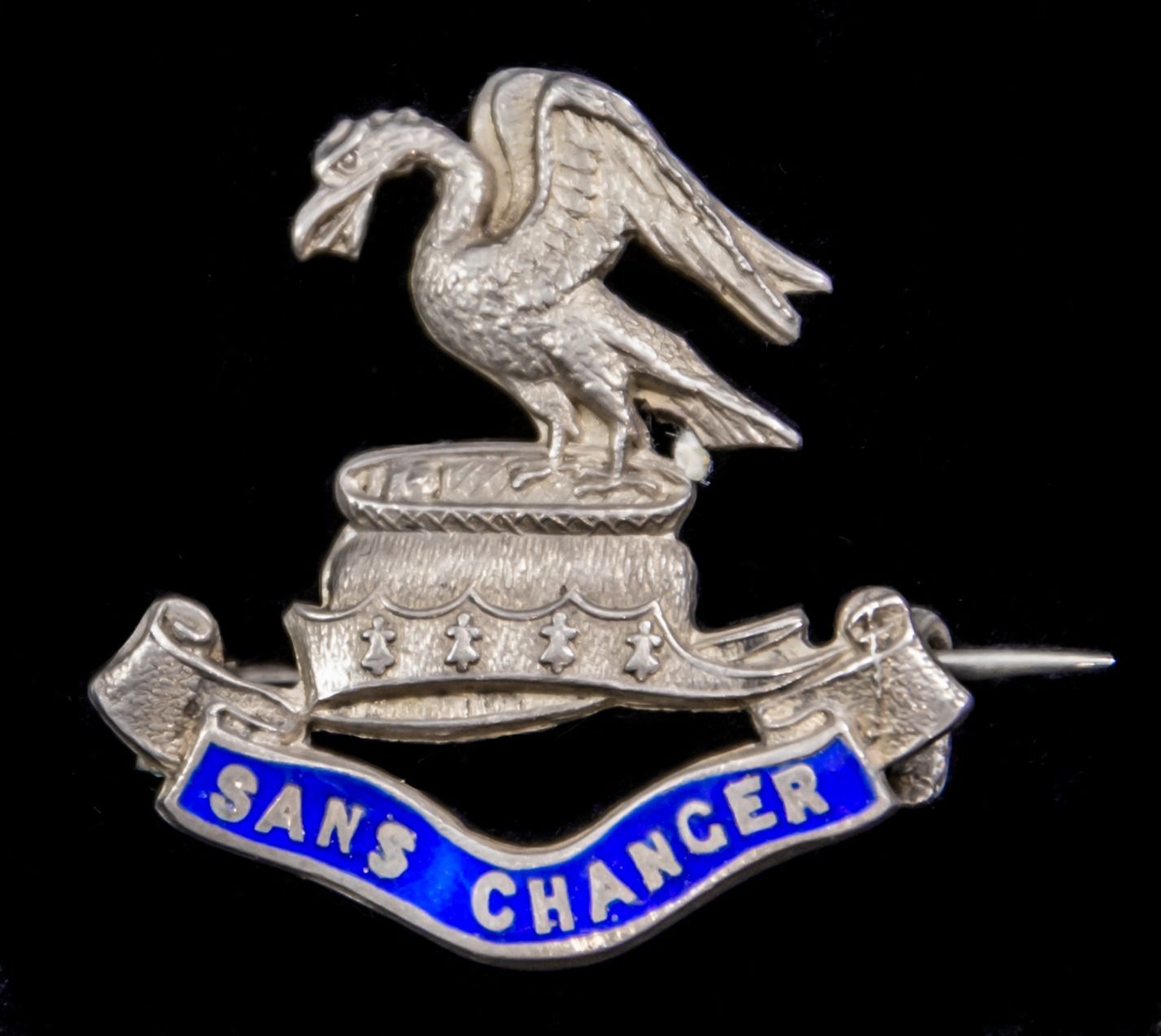 First World War period Liverpool Pals Sweetheart Badge, silver and enamel, the obverse depicting ...