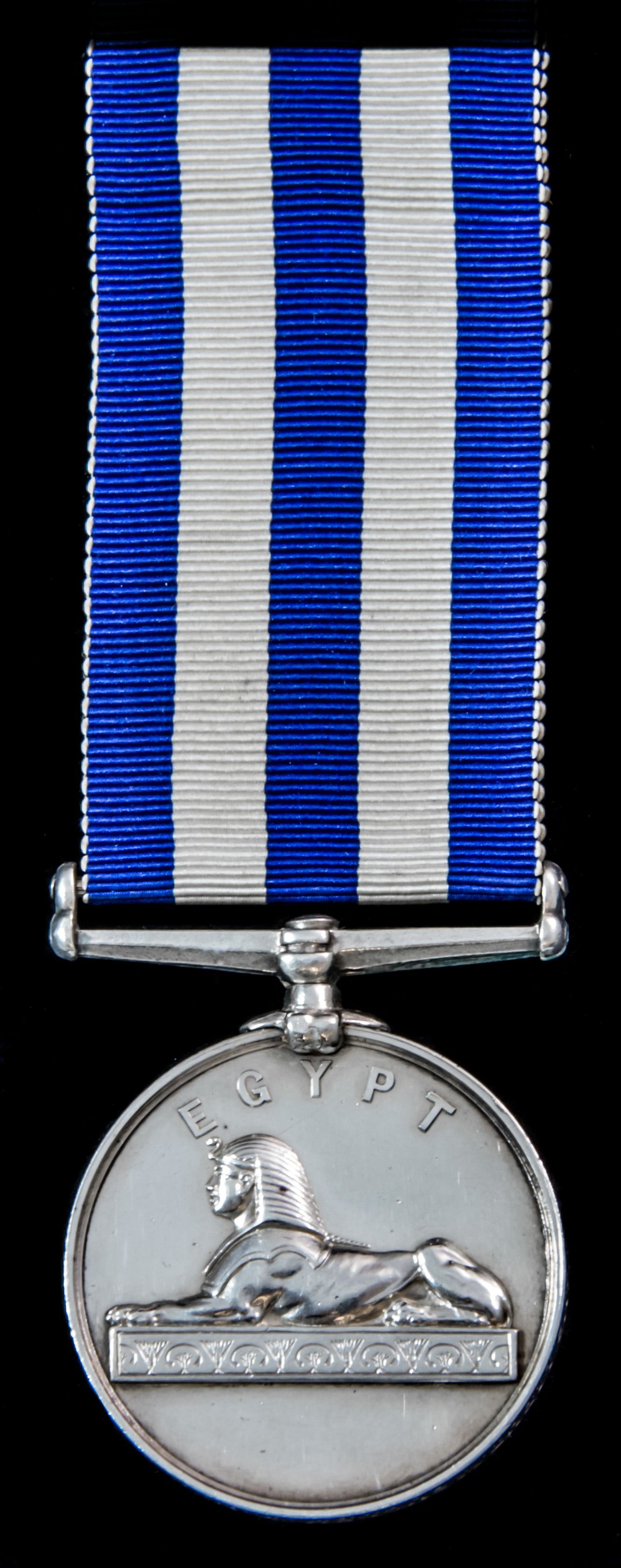 An interesting Officer’s Egypt Medal 1882-1889, undated reverse, no clasp awarded to Navigator Li...