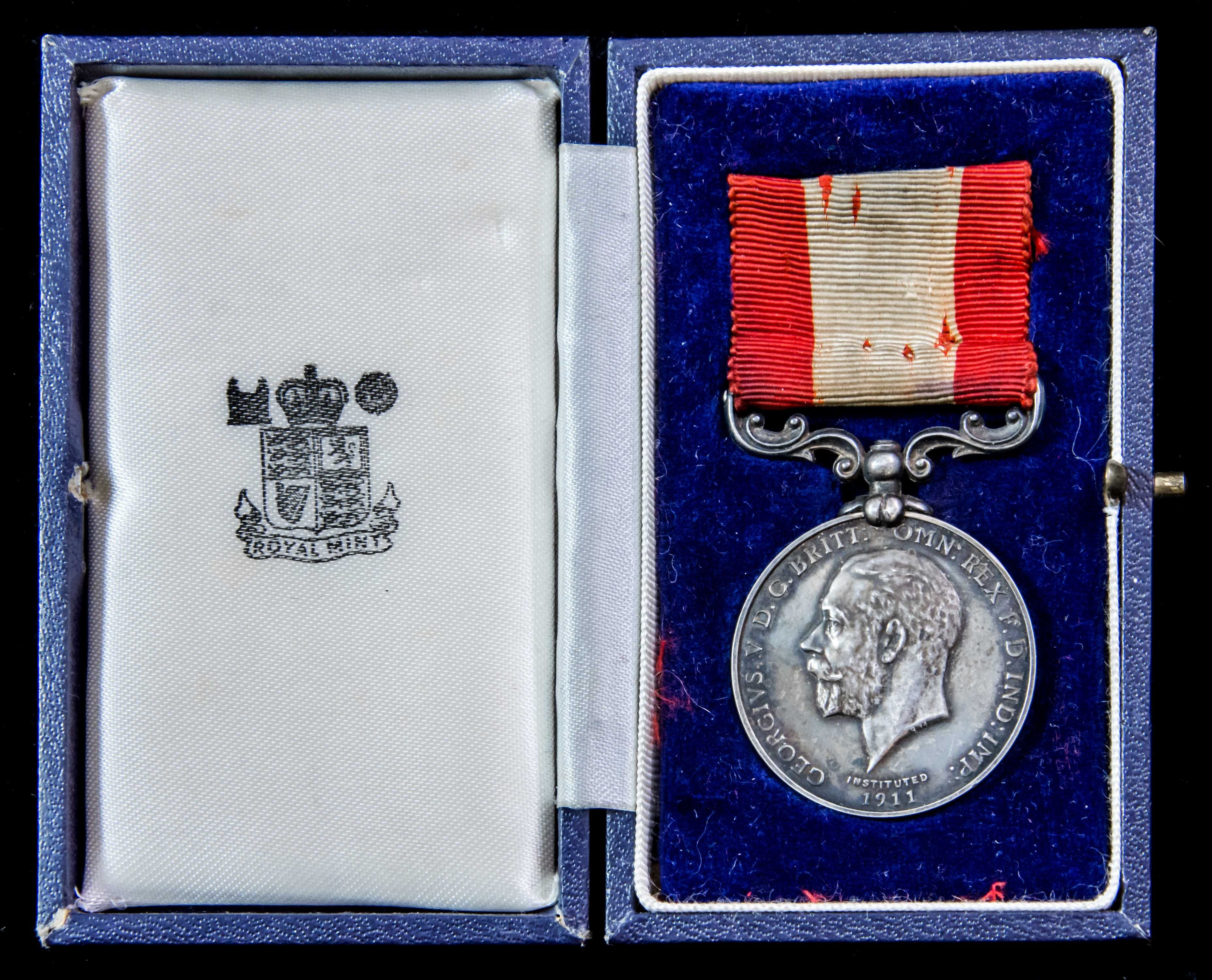 Rocket Life Saving Apparatus Volunteer Long Service Medal, GVR bust, with Board of Trade reverse ...