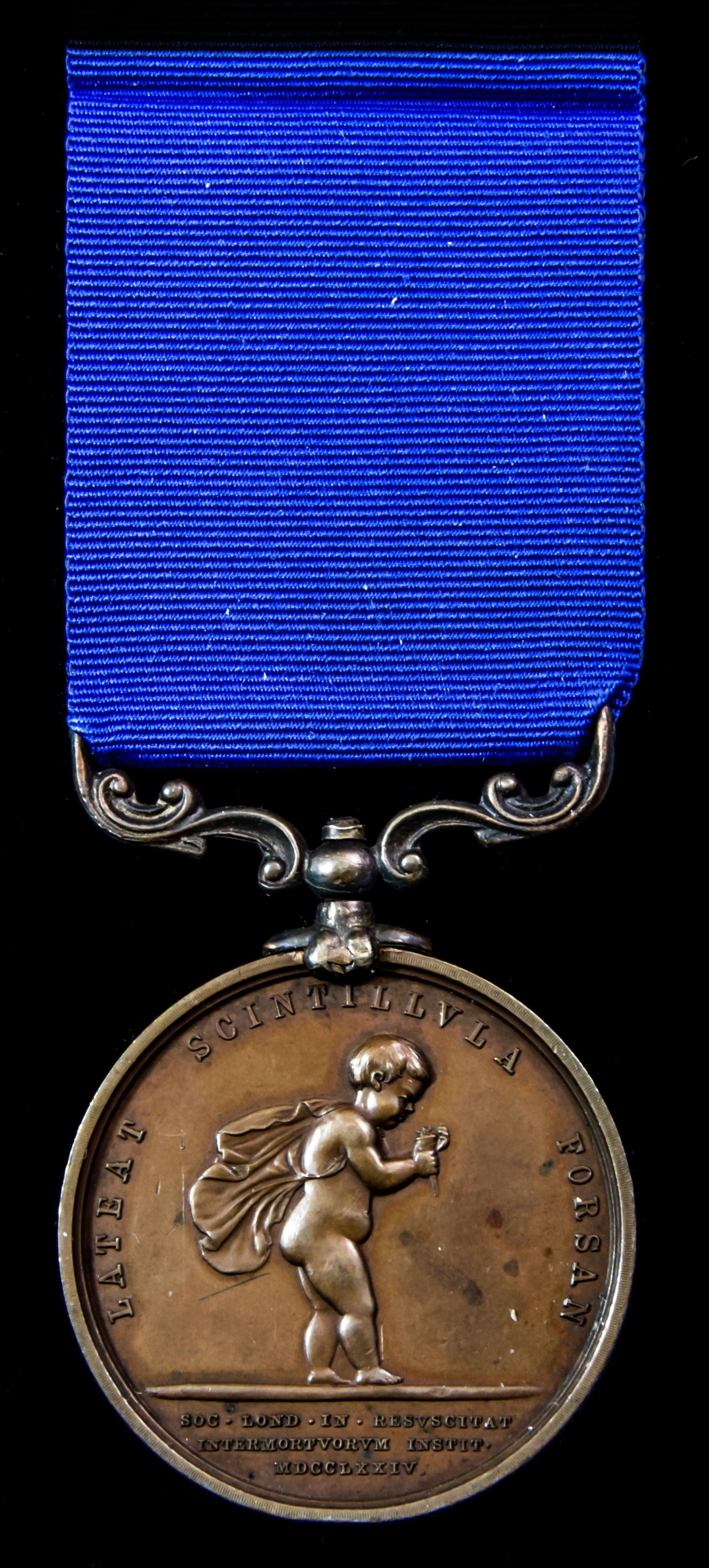 Royal Humane Society Medal in Bronze for a successful act, 3rd small type awarded to Charles Poun...