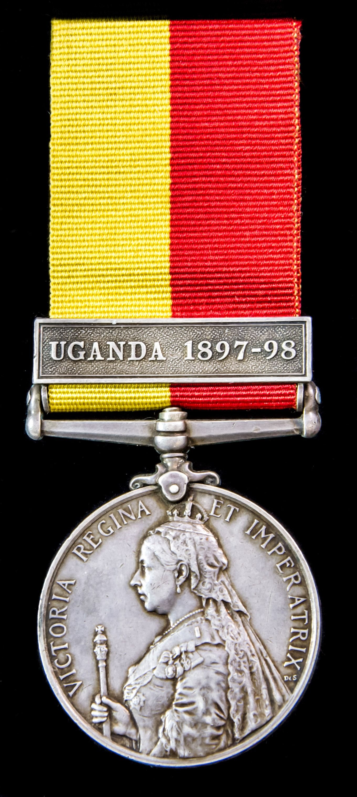 A scarce East and Central Africa Medal 1897-99, 1 Clasp: Uganda 1897-98, officially engraved nami...