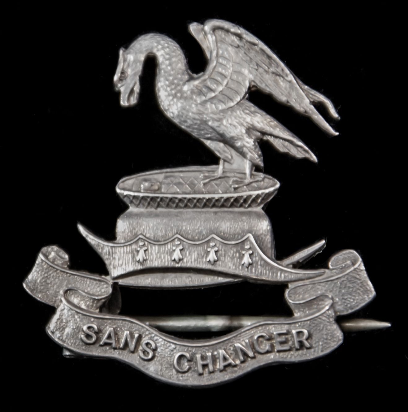 First World War period Liverpool Pals Sweetheart Badge, frosted silver, the obverse depicting the...