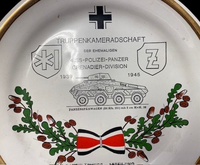 Germany - Third Reich post-war commemorative: A Commemorative Plate for the Veterans' Association...