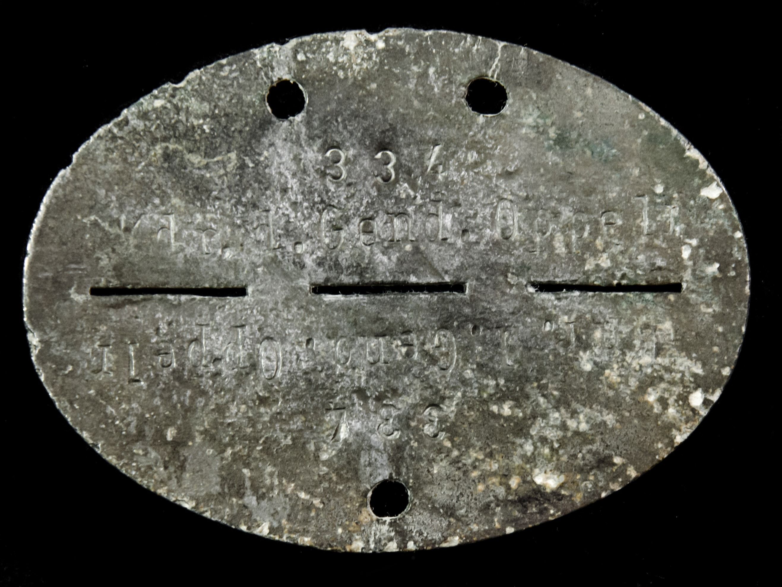 Germany - Third Reich: German Ordnungspolizei Complete Identity Disc (Erkennungsmarke) for a poli...