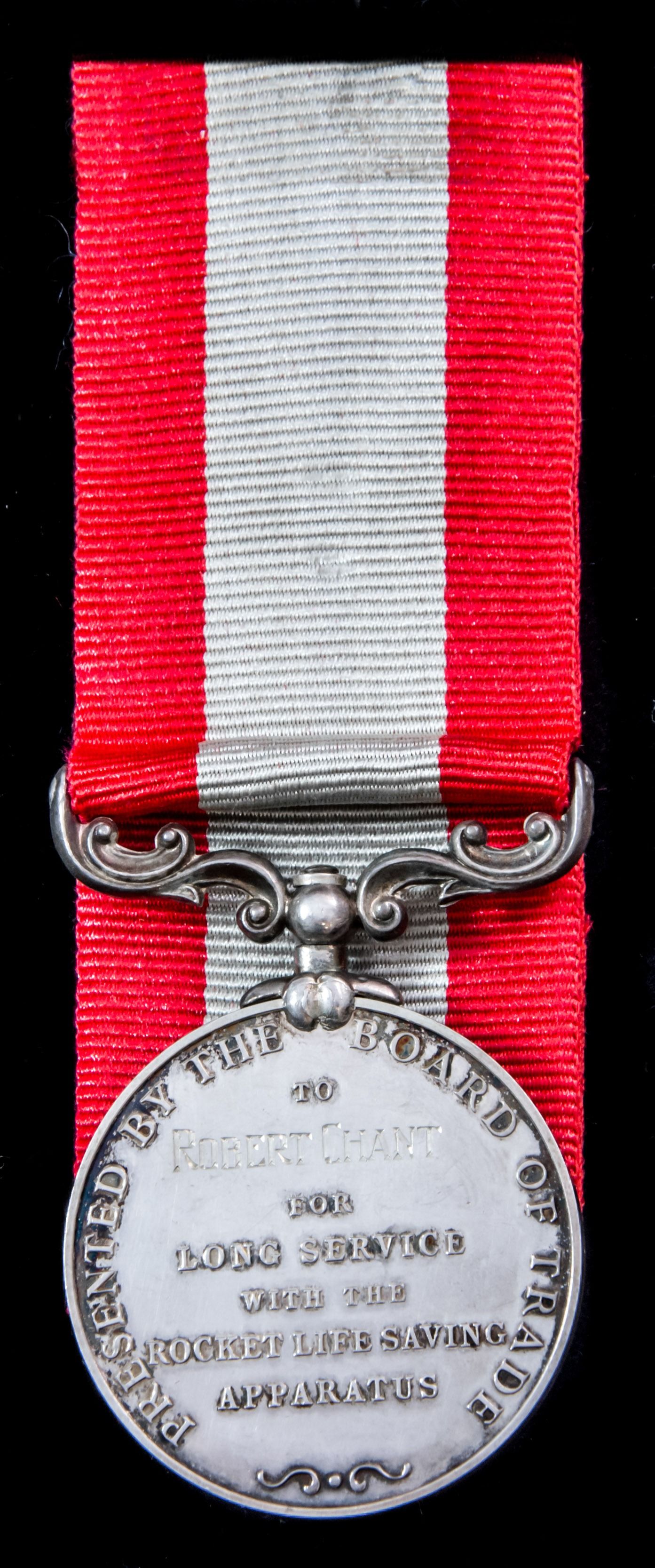 Rocket Life Saving Apparatus Volunteer Long Service Medal, GVIR 1st type bust, Board of Trade rev...
