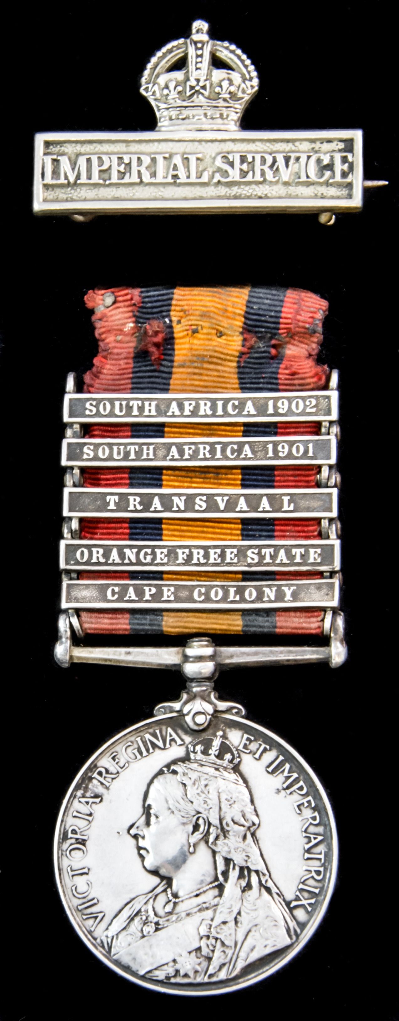 Queen’s South Africa Medal 1899-1902, 5 Clasps: Cape Colony, Orange Free State, Transvaal, South ...