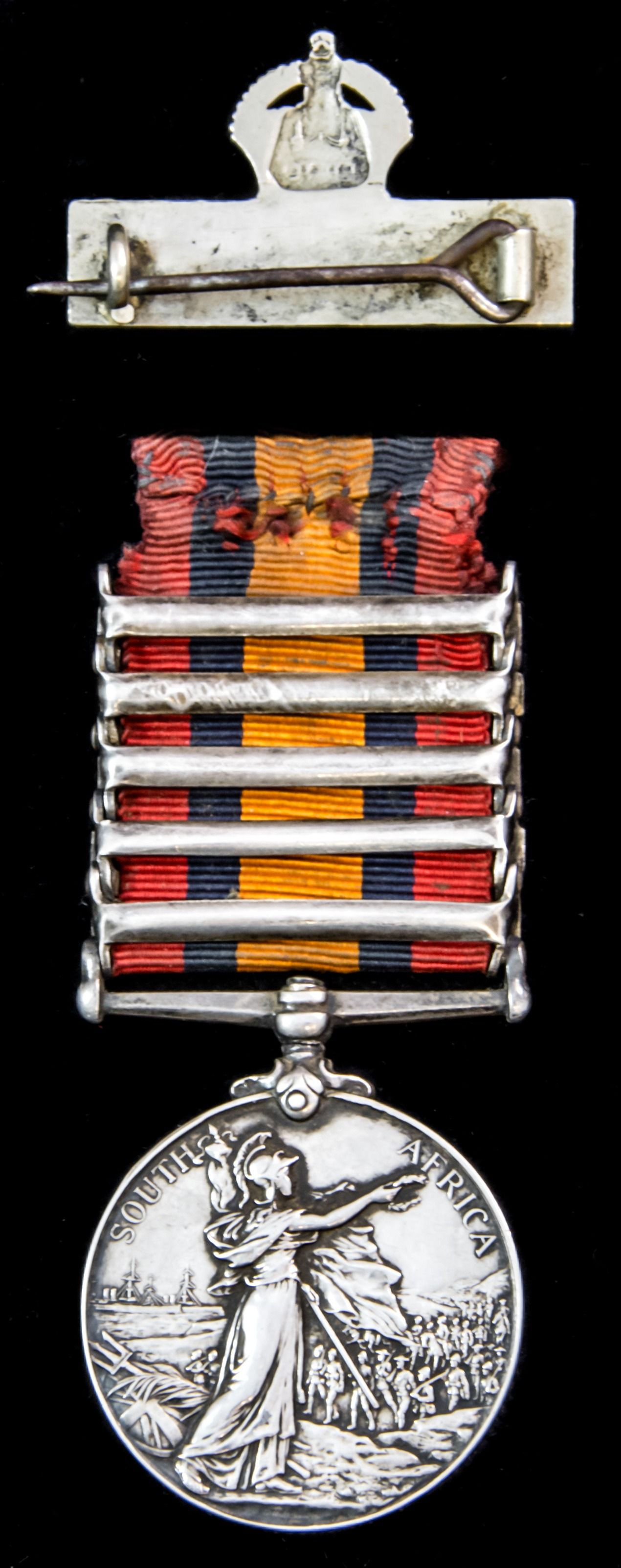 Queen’s South Africa Medal 1899-1902, 5 Clasps: Cape Colony, Orange Free State, Transvaal, South ...