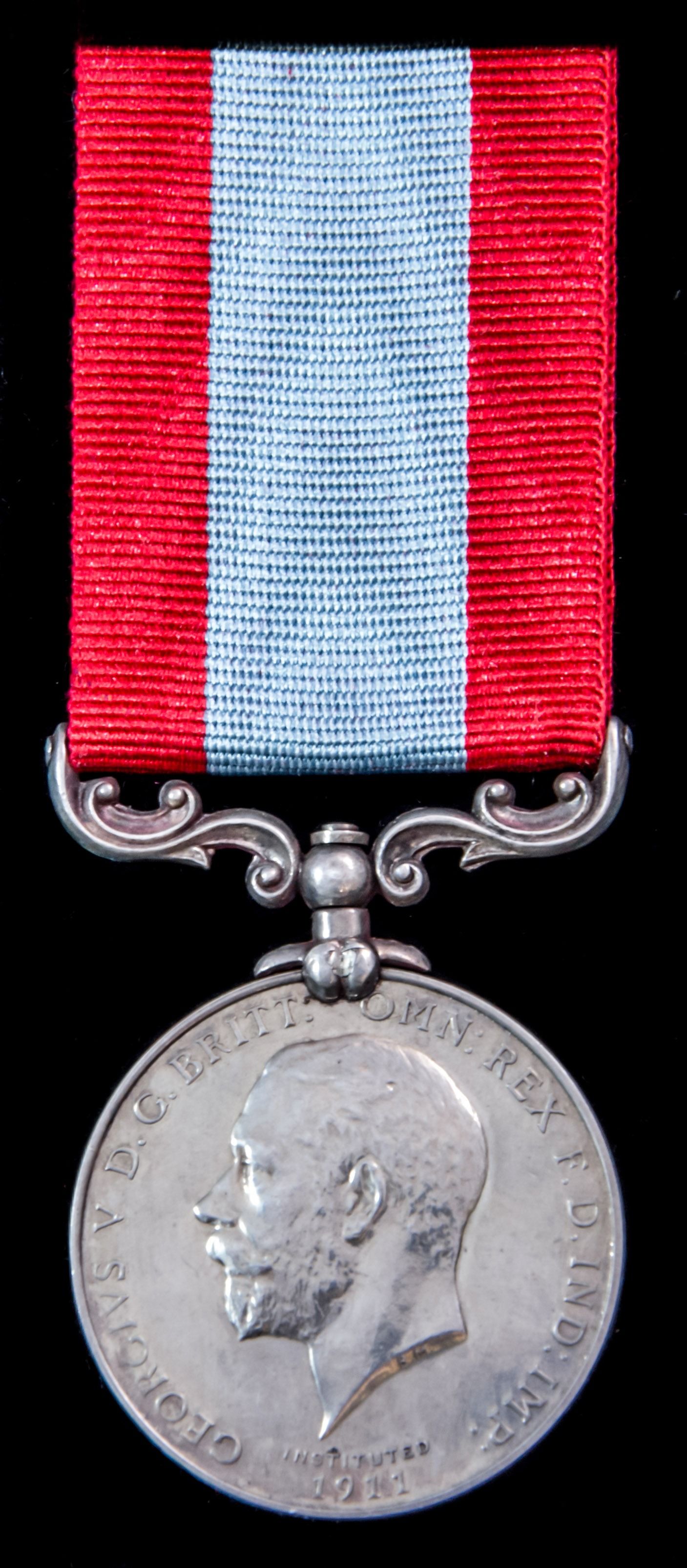 Rocket Life Saving Apparatus Volunteer Long Service Medal, GVR bust, Board of Trade reverse award...