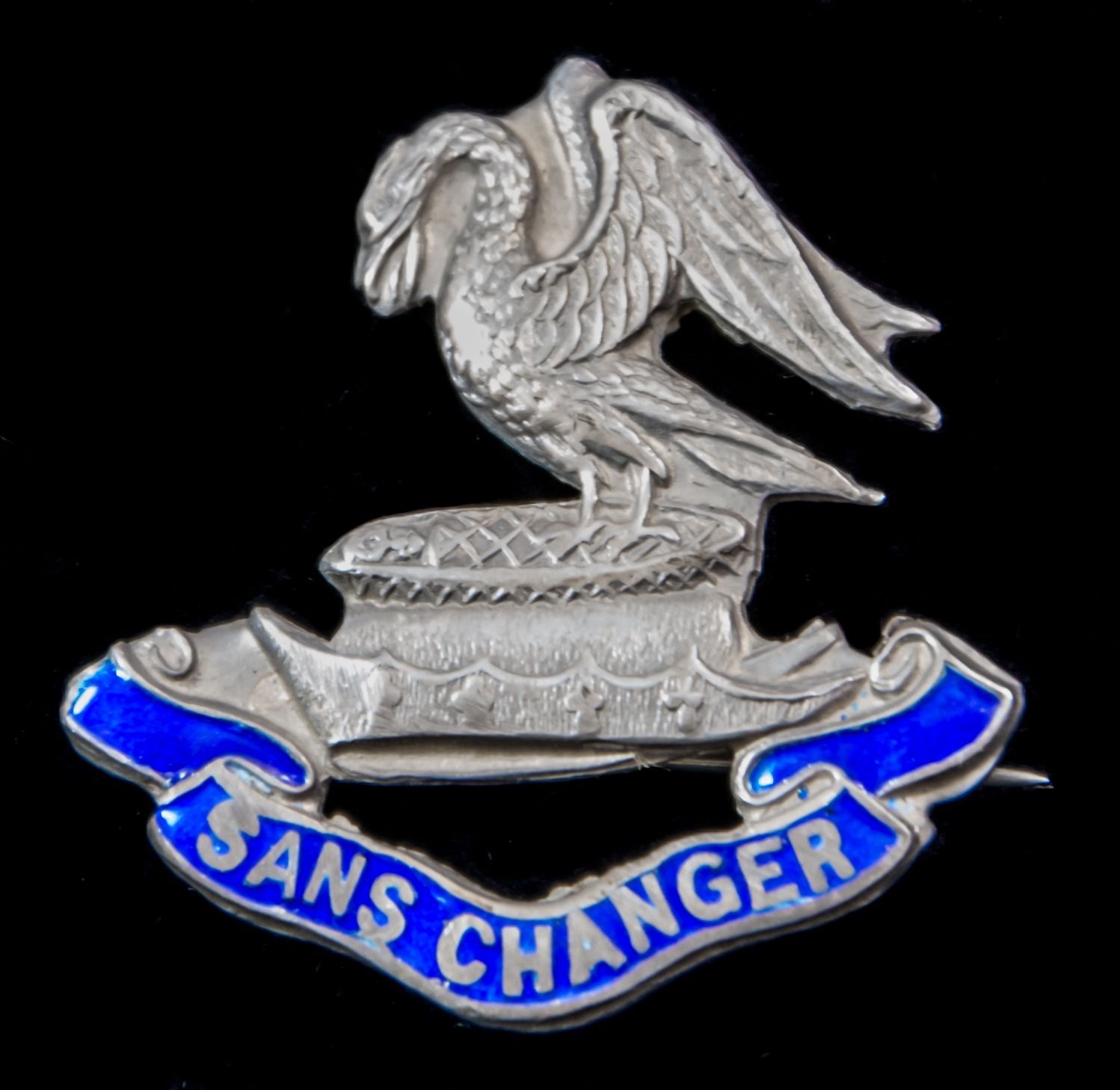 First World War period Liverpool Pals Sweetheart Badge, silver and enamel, the obverse depicting ...
