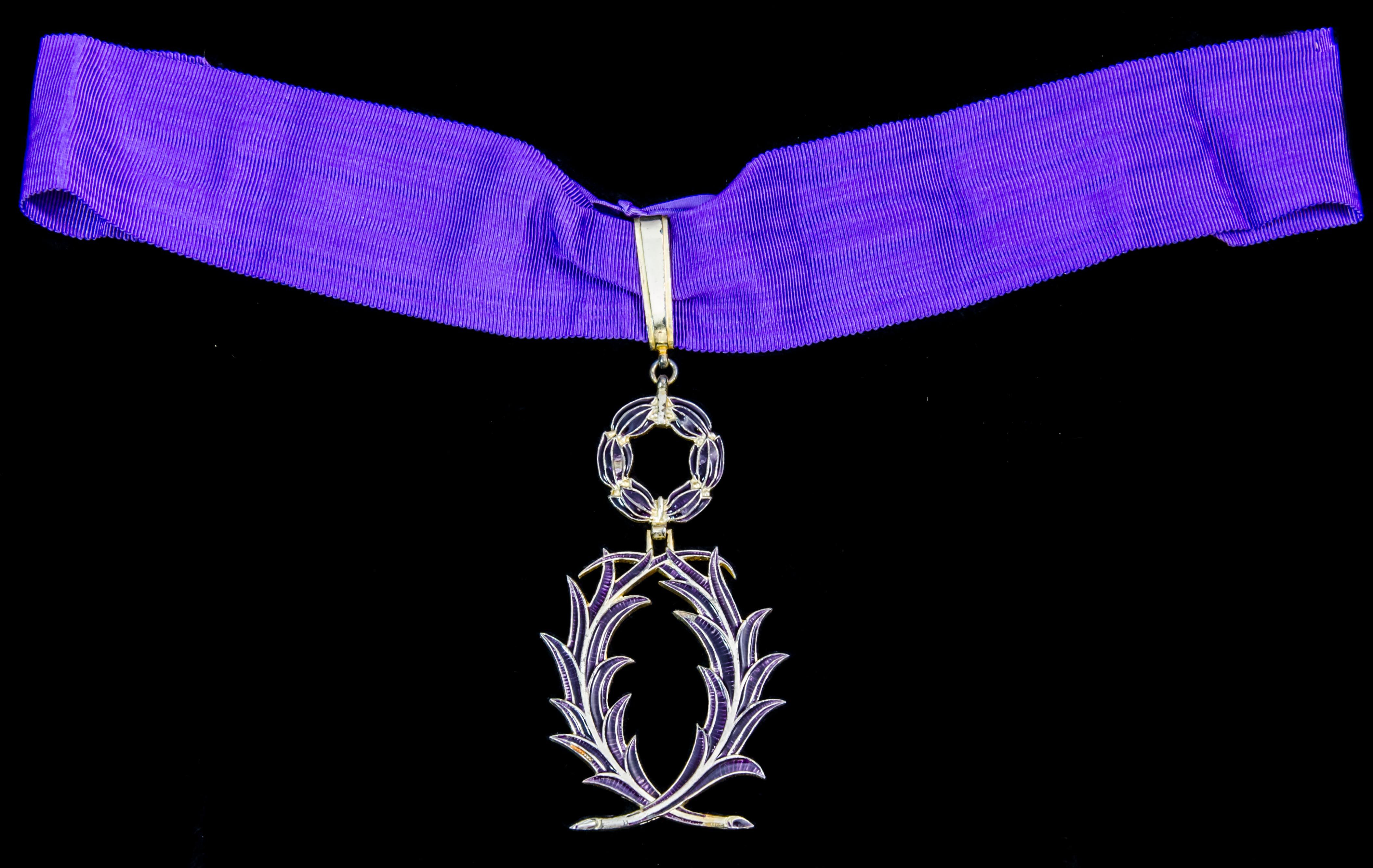 France -Republic of: A fine and scarce Order of the Academic Palms pair of insignia of Commander ...