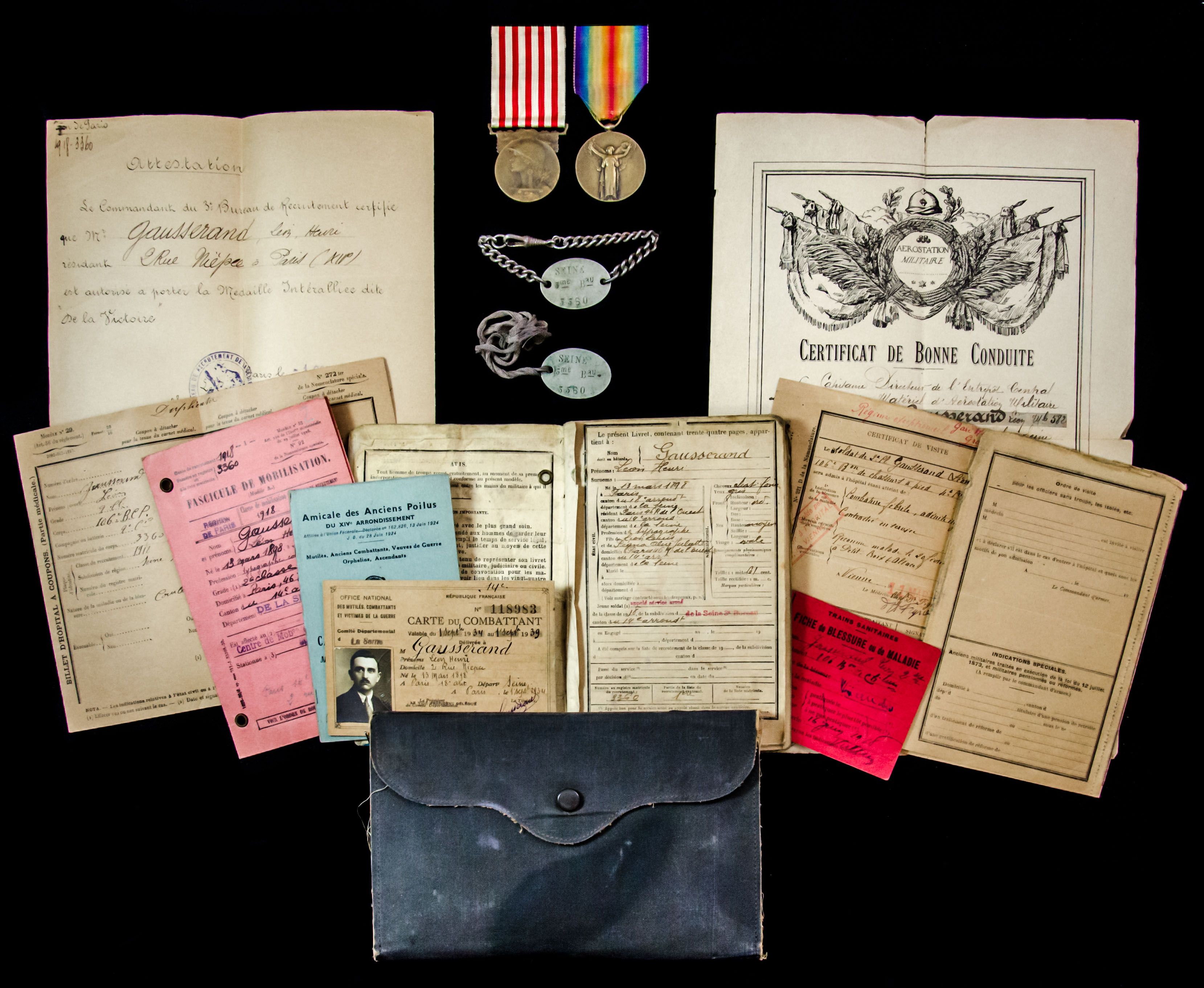 France - Republic of: A pair of First World War awards with extensive supporting original documen...