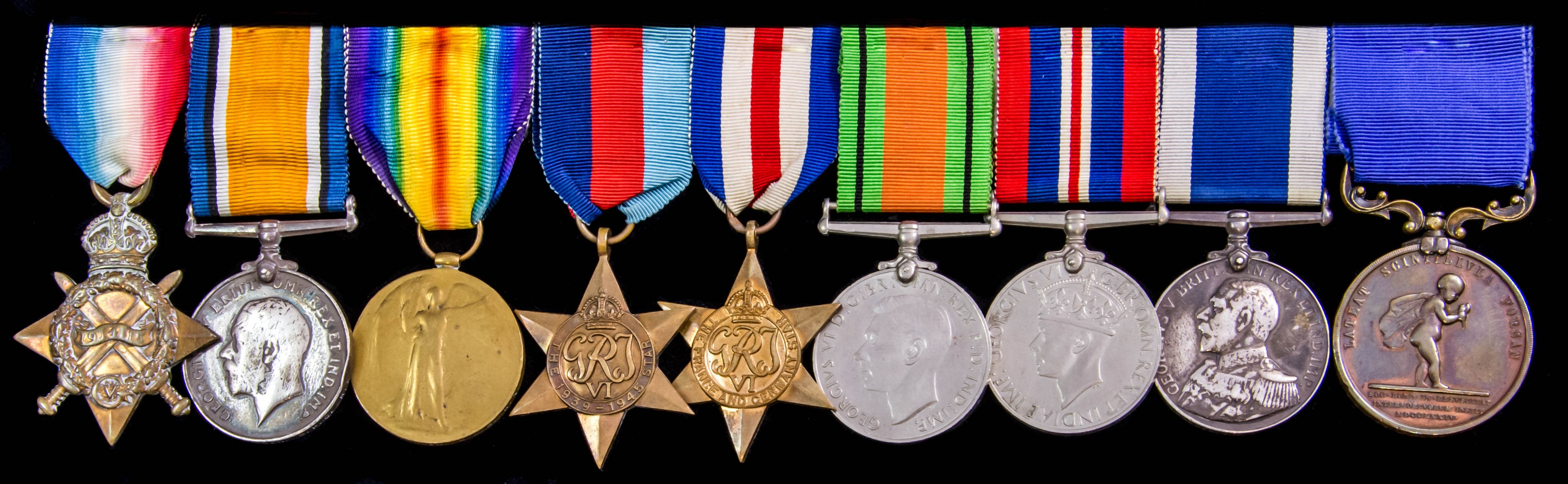 An interesting Great War and Second World War Atlantic service, Royal Navy Long Service and Good ...