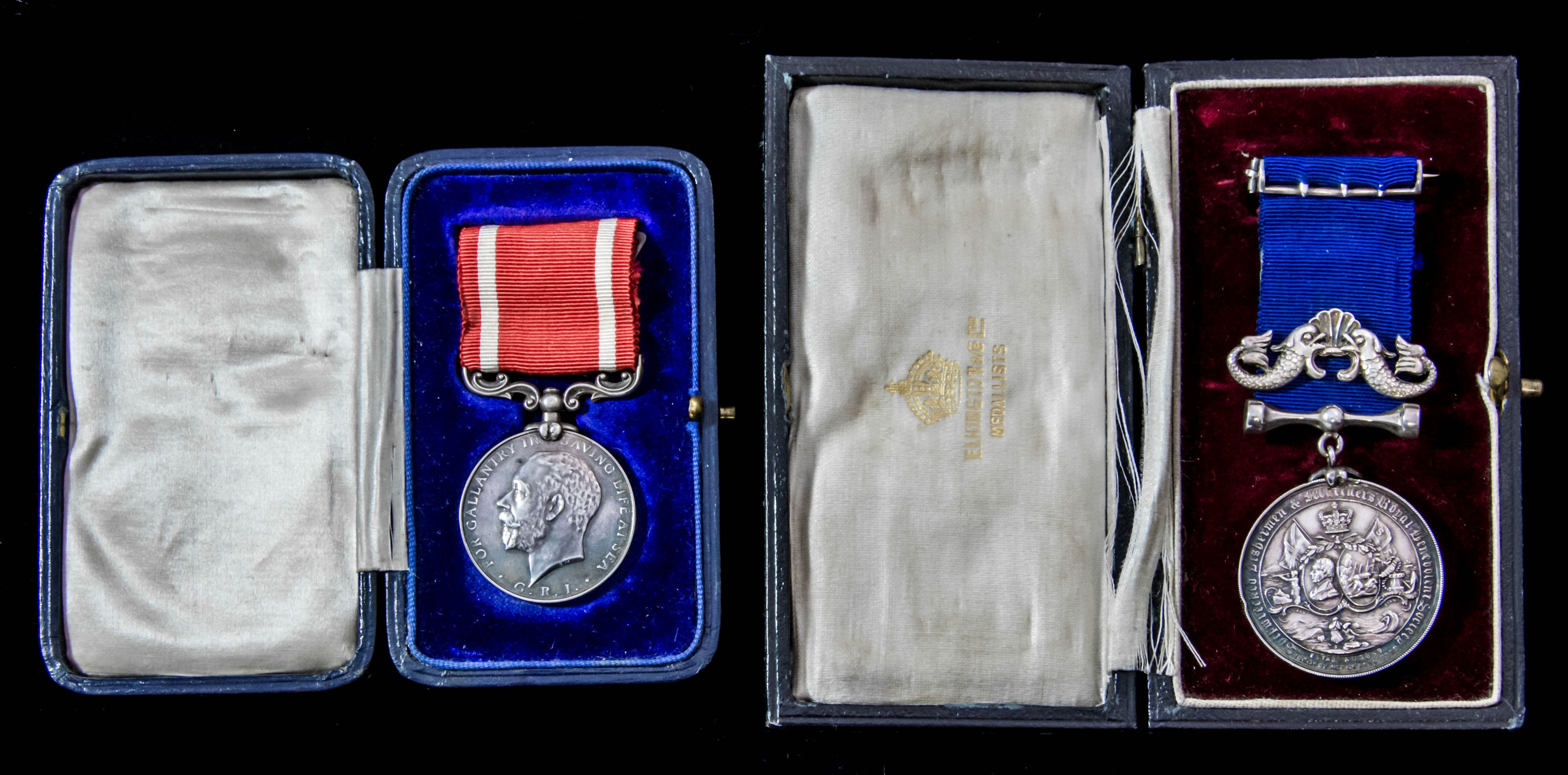 A fine North Atlantic Sea Gallantry Medal in Silver, 2nd issue, GVR bust and Shipwrecked Fisherma...