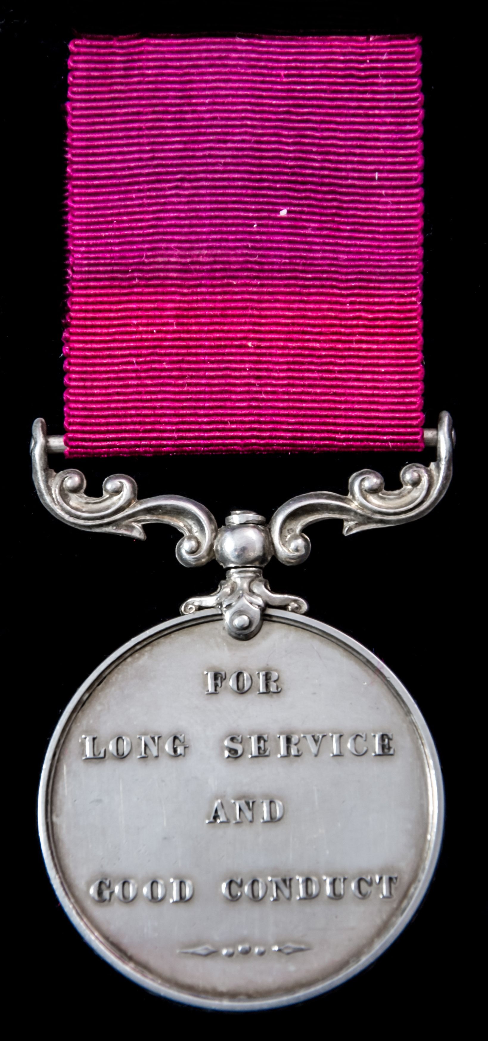 Army Long Service and Good Conduct Medal, EVII, engraved naming awarded to Sub Conductor J. Wrigh...