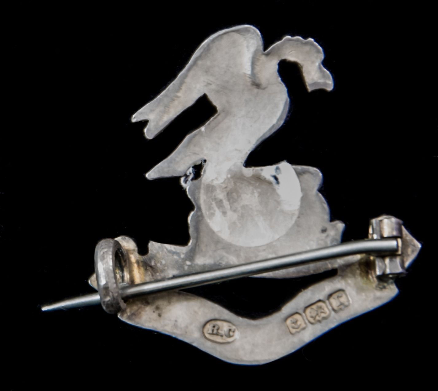 First World War period Liverpool Pals Sweetheart Badge, silver and enamel, the obverse depicting ...