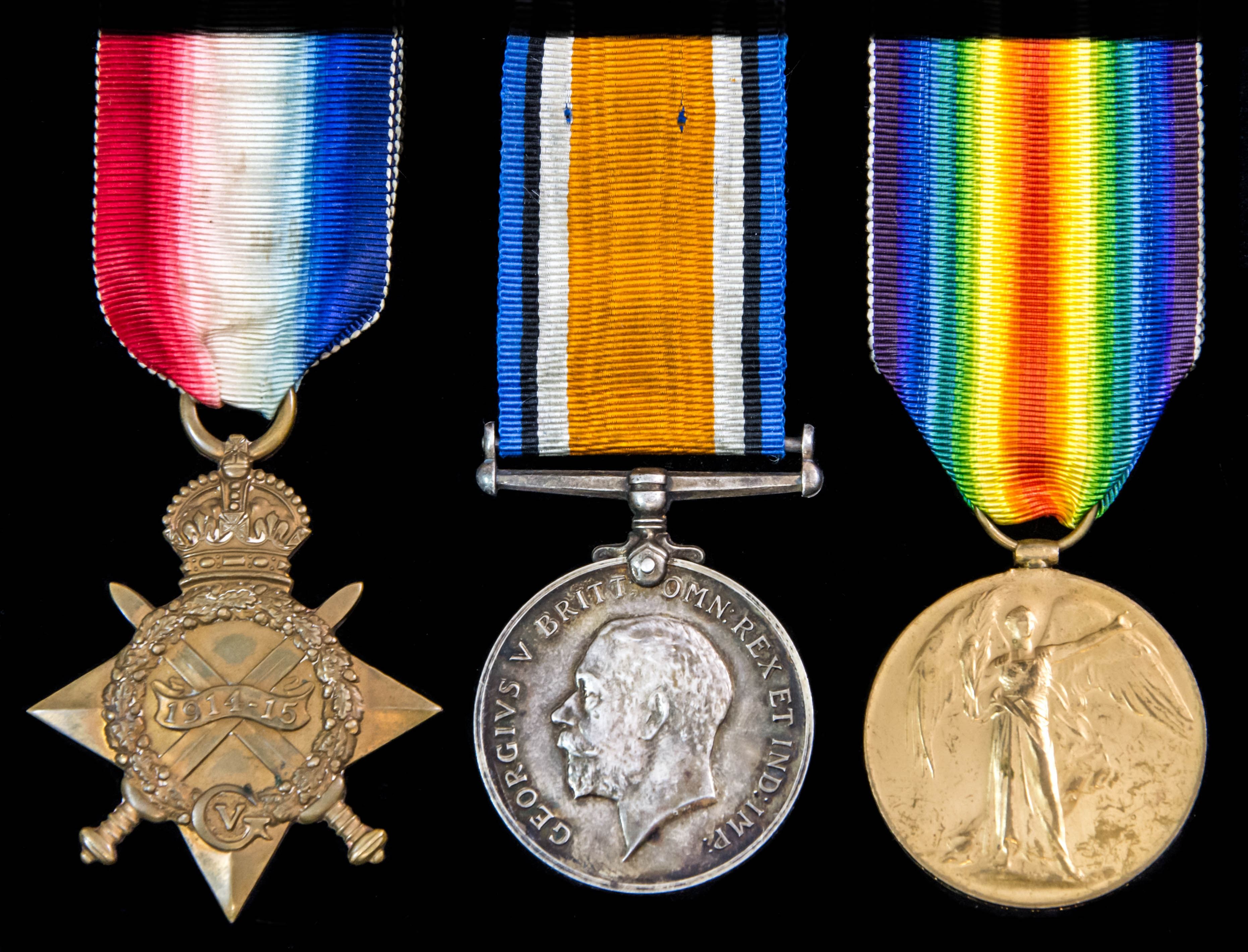 Great War Battle of Arras 1914-1915 Star trio and Memorial Plaque awarded to Private E.W. Waldman...