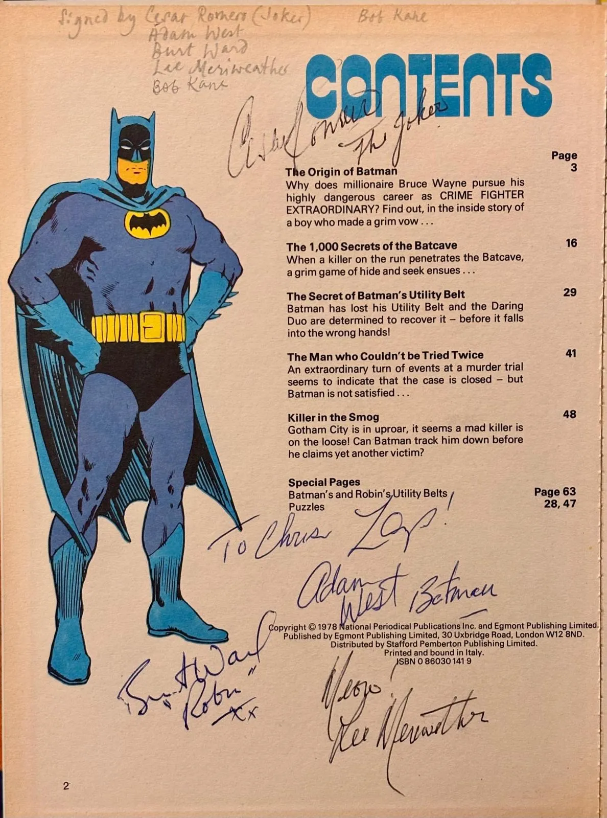 Batman: The Official Batman Annual 1979 (with multiple signatures