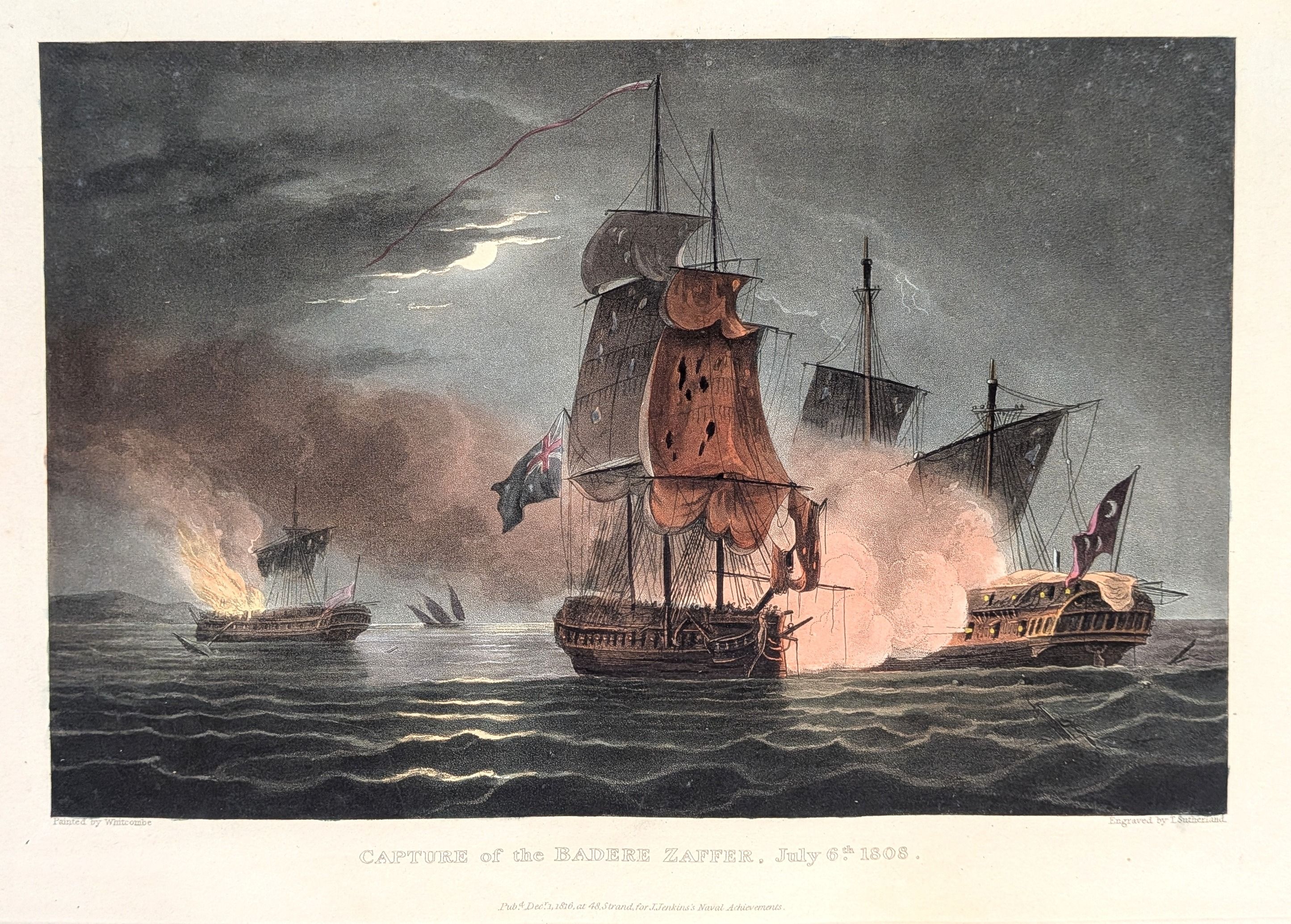 Capture of the Badere Zaffer, July 6, 1808.