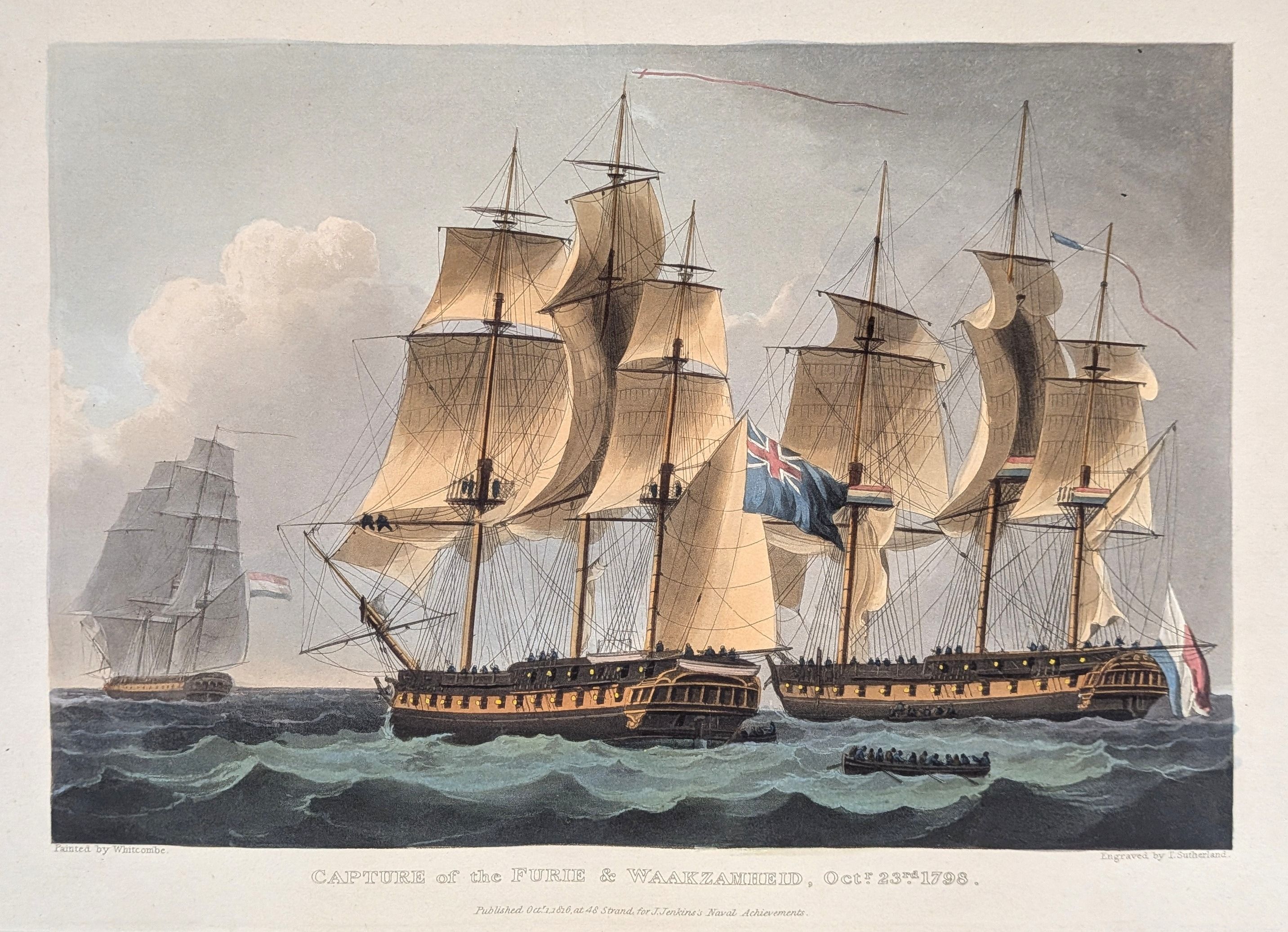 Capture of the Furie & Waakzamheid, Oct, 23, 1798
