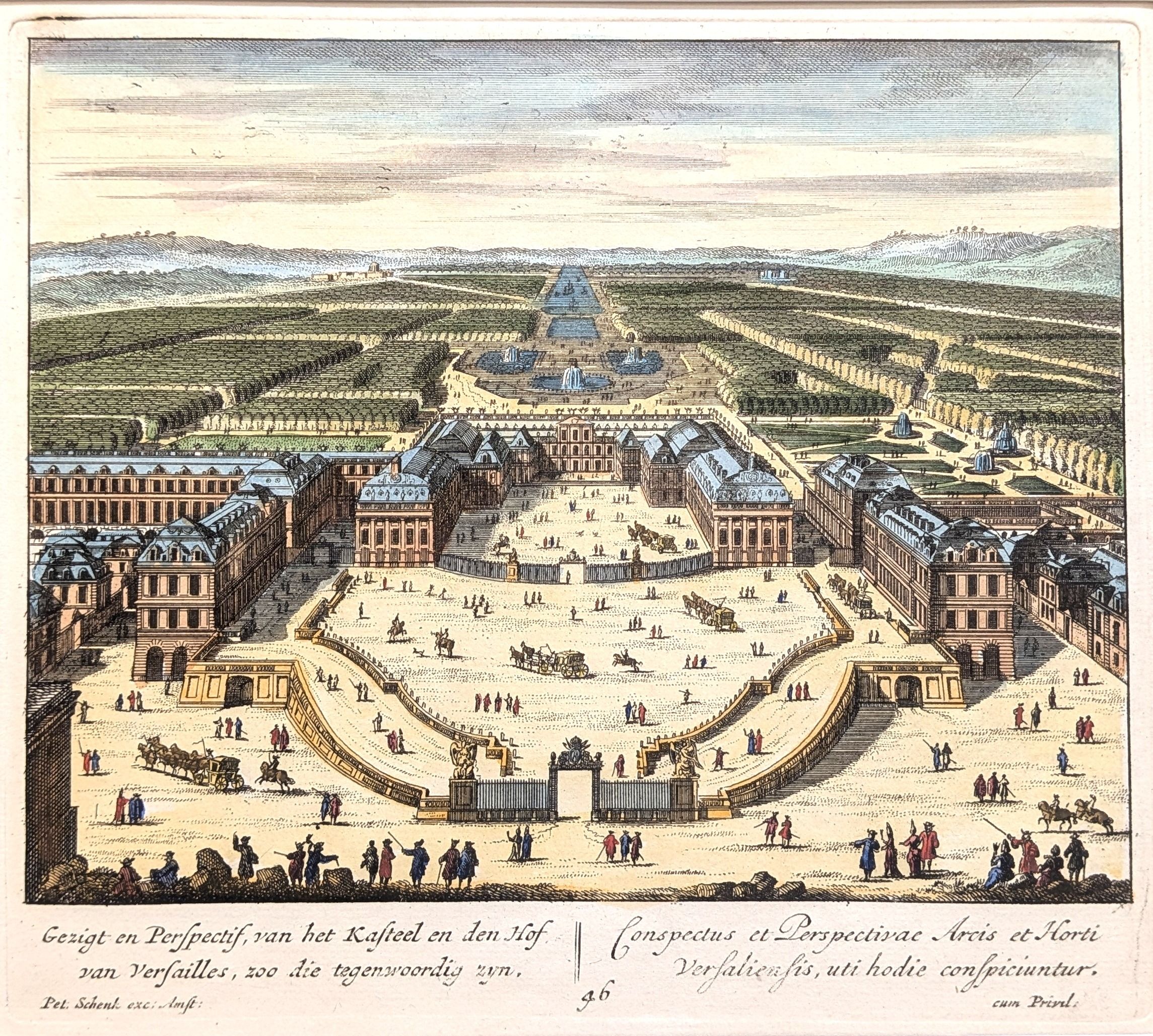 The Palace and Gardens of Versailles. Peiter Schenk 1702. Plate 46. 