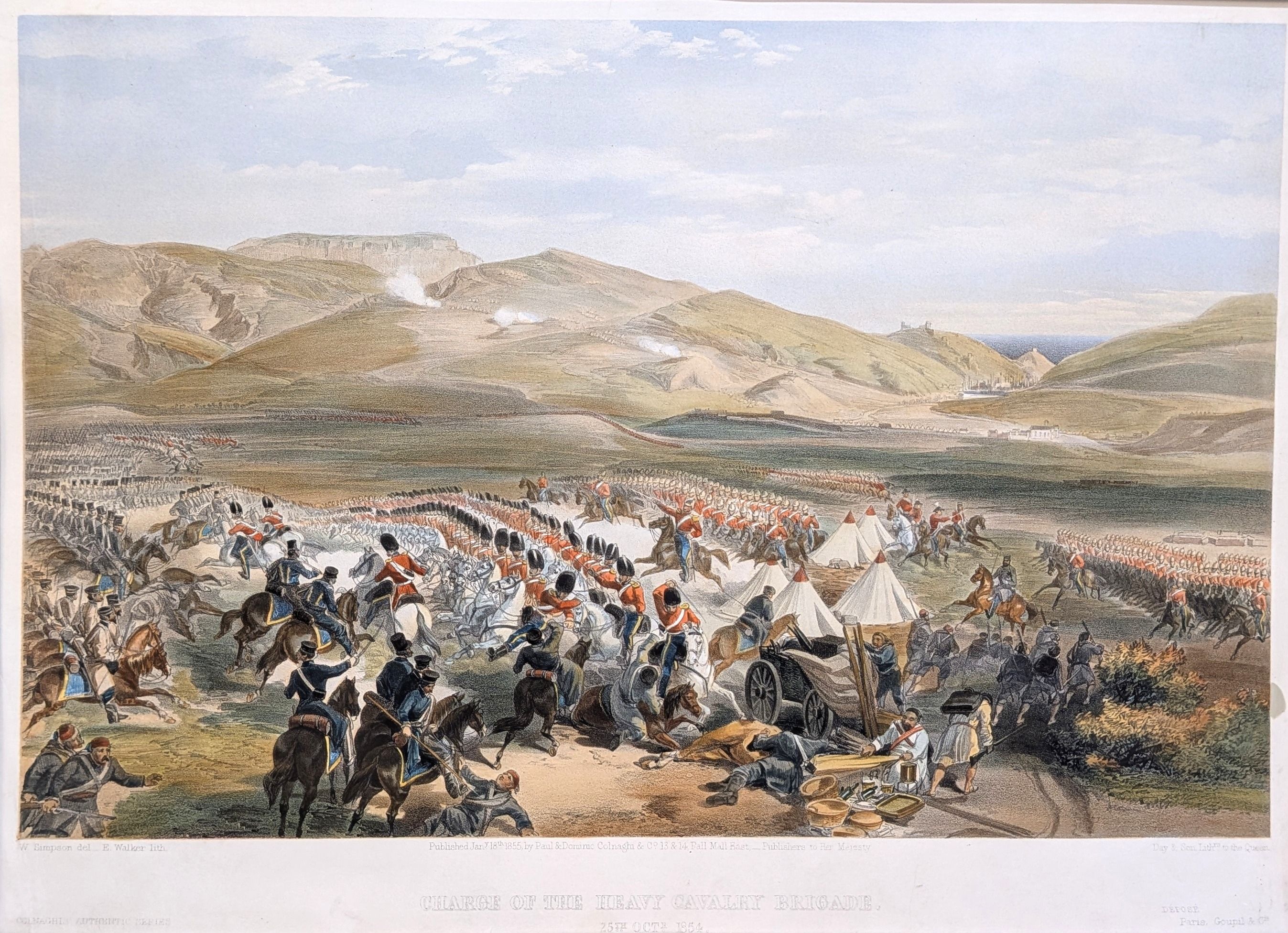 Crimean War. A pair of Colnagi lithographs published in 1855. 