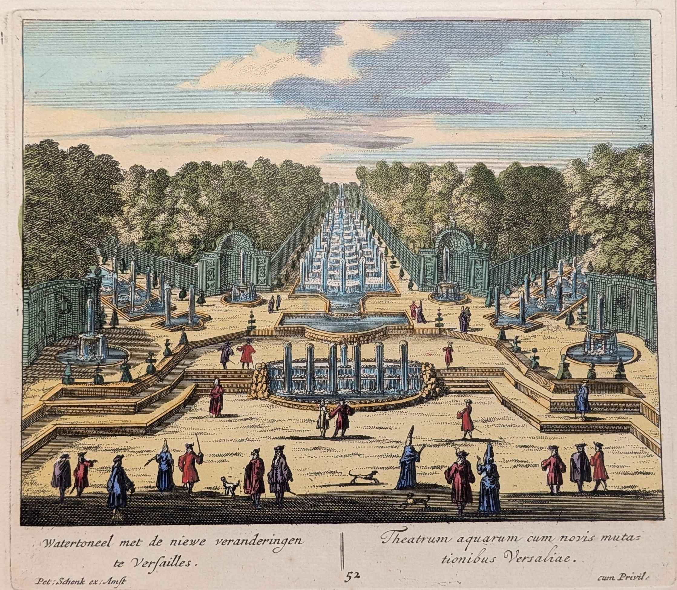 The Palace and Gardens of Versailles. Peiter Schenk 1702. Plate 52. 