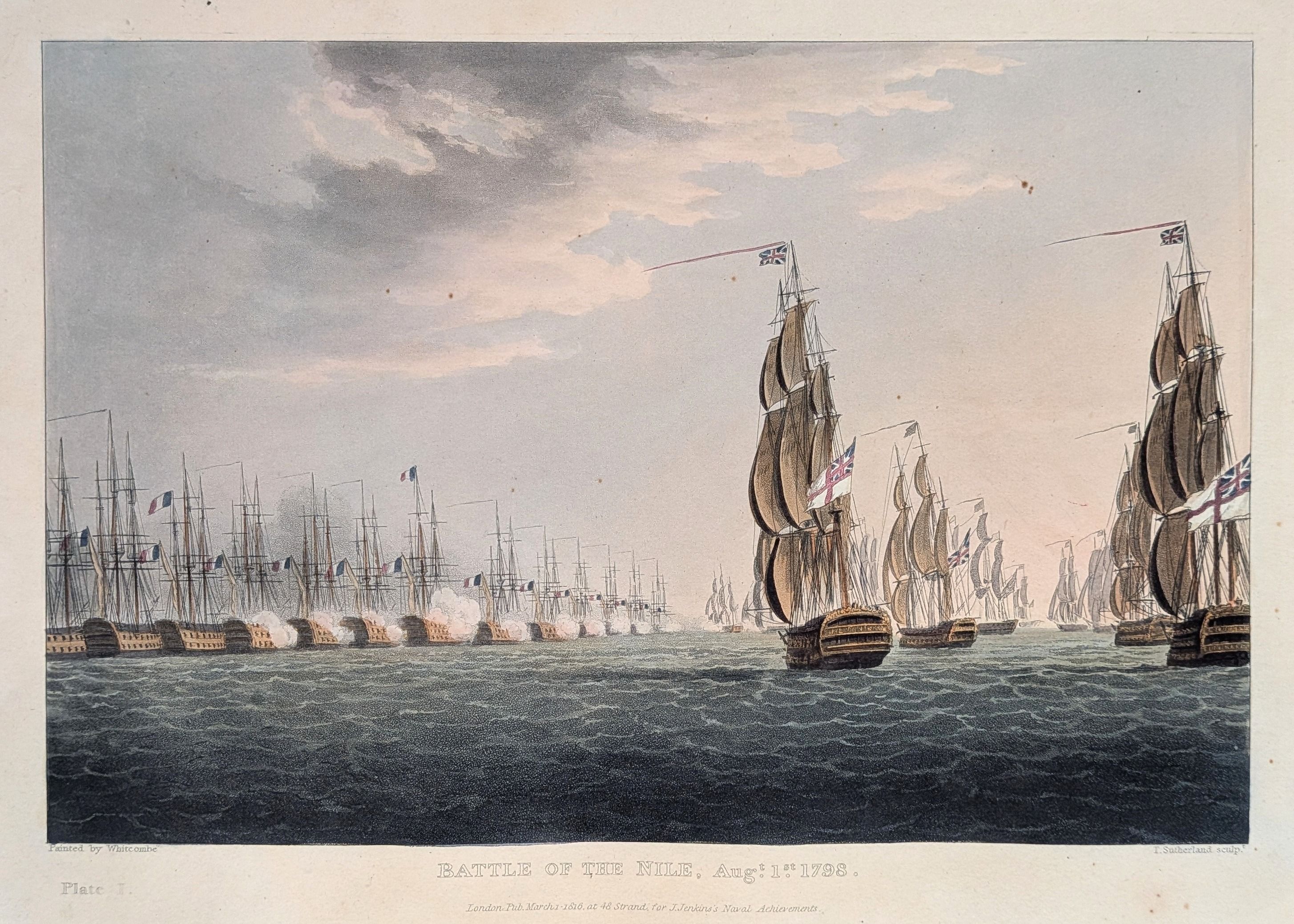 Plate 1; Battle Of The Nile, Aug 1, 1798,  Plate 2 ; Battle Of The Nile, Aug 1,1798