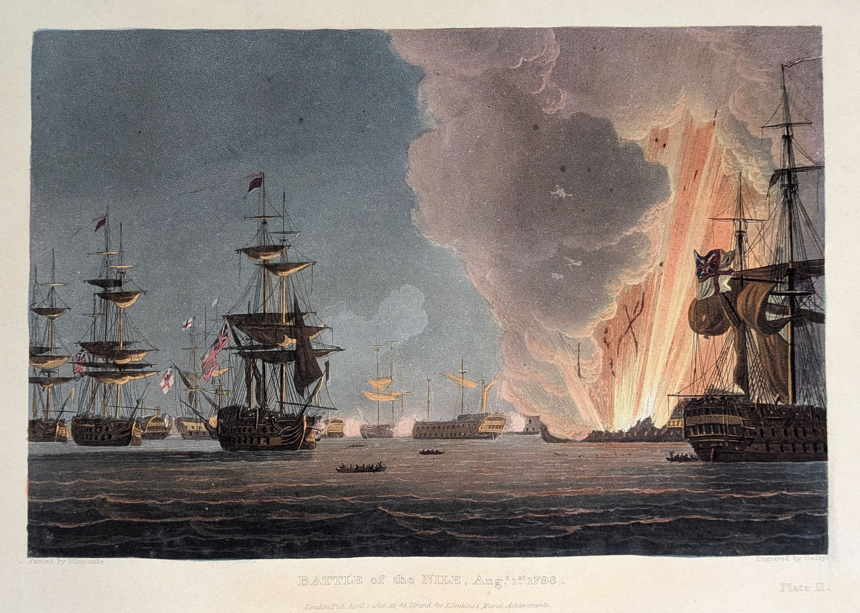 Plate 1; Battle Of The Nile, Aug 1, 1798,  Plate 2 ; Battle Of The Nile, Aug 1,1798