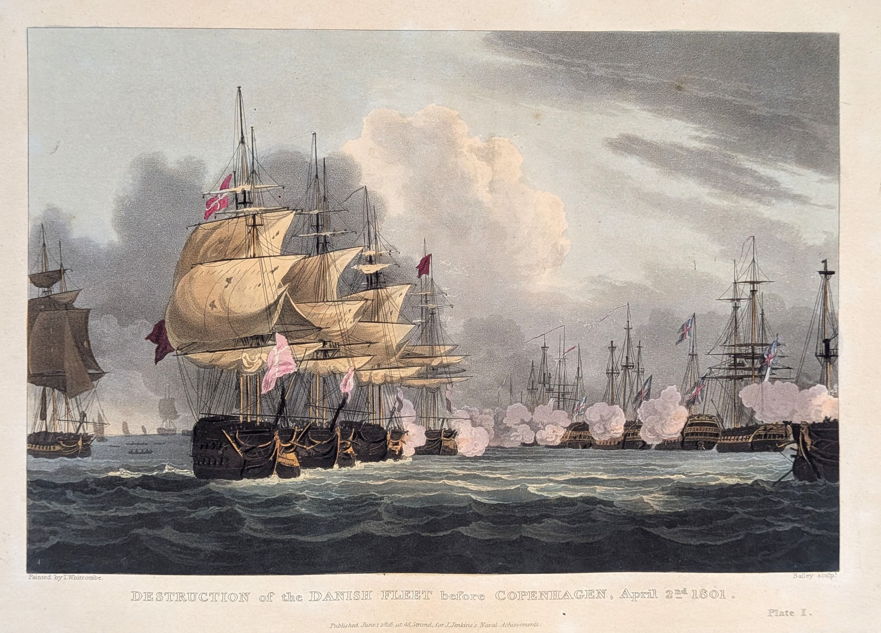 Plate 1 ; Destruction of the Danish Fleet before Copenhagen, April 2, 1801. Plate 2 ; Destruction...