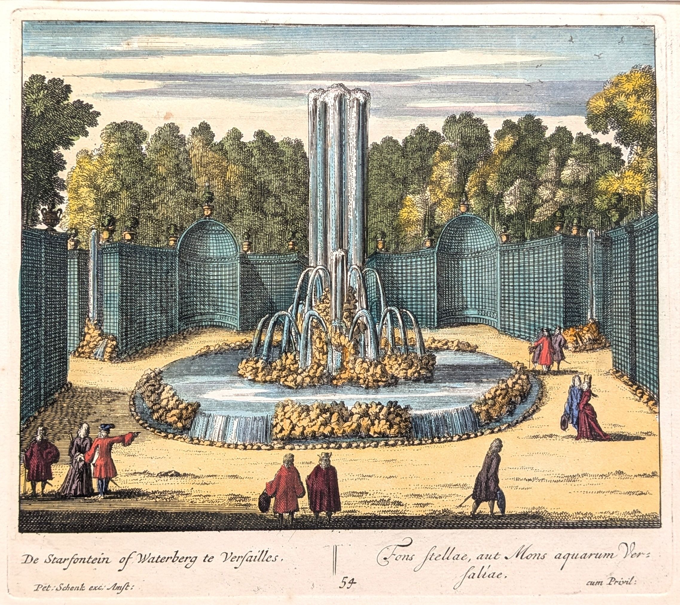 The Palace and Gardens of Versailles. Peiter Schenk 1702. Plate 54. 