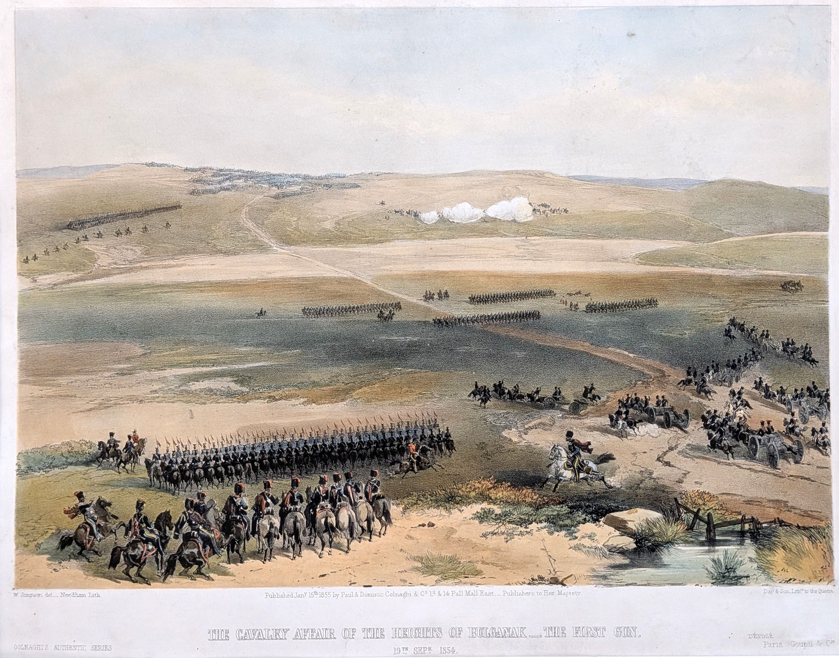 Crimean War. A pair of Colnagi lithographs published in 1855. 