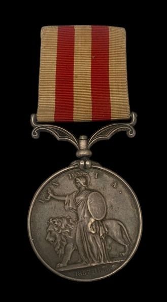Indian Mutiny Medal 1857-1859, no clasp awarded to Bugler Edward Walsh, 2nd Battalion, 60th Royal...