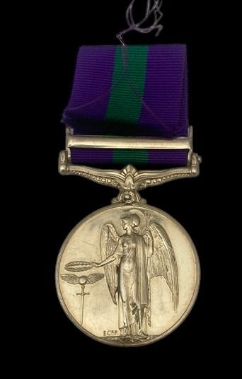 General Service Medal 1918-1962, GVIR 1st type bust, 1 Clasp: Palestine 1945-48 awarded to Guards...