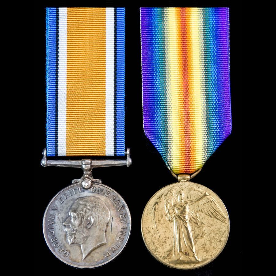German Spring Offensive Prisoner of War pair awarded to Private T.F.S. Baker, 2nd Battalion, Rifl...