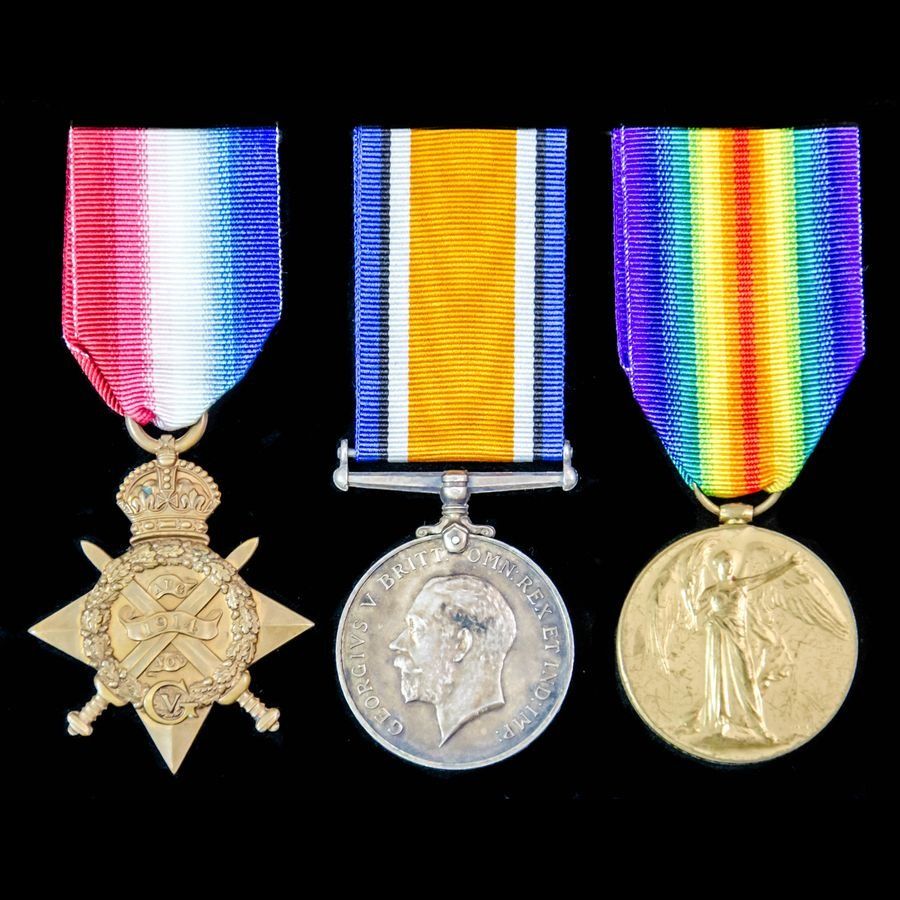 1914 Star trio awarded to Private W.H. Hooper, 9th Battalion, London Regiment – Queen Victoria’s ...